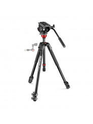 500 Fluid Video Head Flat Base with 190X Video Alu Tripod Manfrotto - 
500 video head flat base for greater versatility
Single l