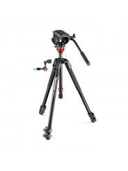 500 Fluid Video Head Flat Base with 190X Video Alu Tripod Manfrotto - 
500 video head flat base for greater versatility
Single l