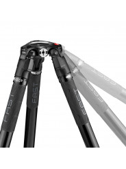 504X Fluid-Videokopf mit 635 Fast Single Carbon Leg Manfrotto - Fluid-Videokopf mit 4-stufigem Gewichtsausgleichssystem bis 6,5 