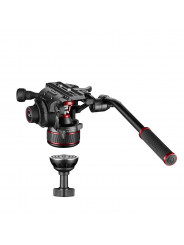 Twin Alu Set mit Head 608 Lower Spread Manfrotto - Fluid-Videokopf mit kontinuierlichem Gegengewichtssystem (0-8 kg) Variables k