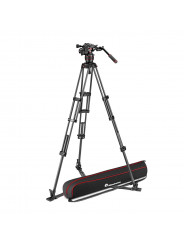 Twin Carbon set with head 608 - lower spread Manfrotto - 
Fluid video head with continuous counterbalance system (0-8 Kg)
Variab