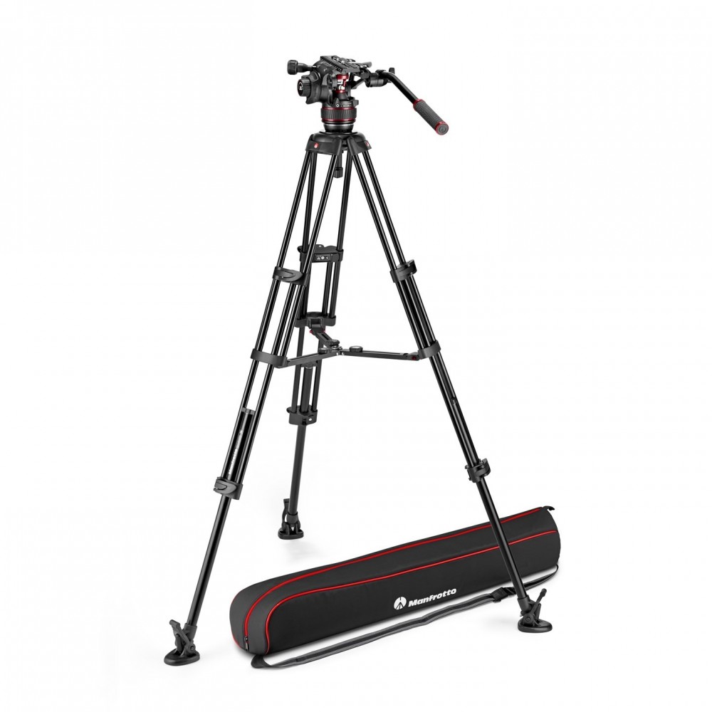 Twin Alu kit with 608 head - start wed Manfrotto - 
Fluid video head with continuous counterbalance system (0-8 Kg)
Variable con