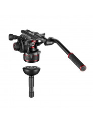 Twin Alu Set mit 612er Kopf - niedrigerer Start Manfrotto - Fluid-Videokopf mit kontinuierlichem Gegengewichtssystem (4-12 kg) V