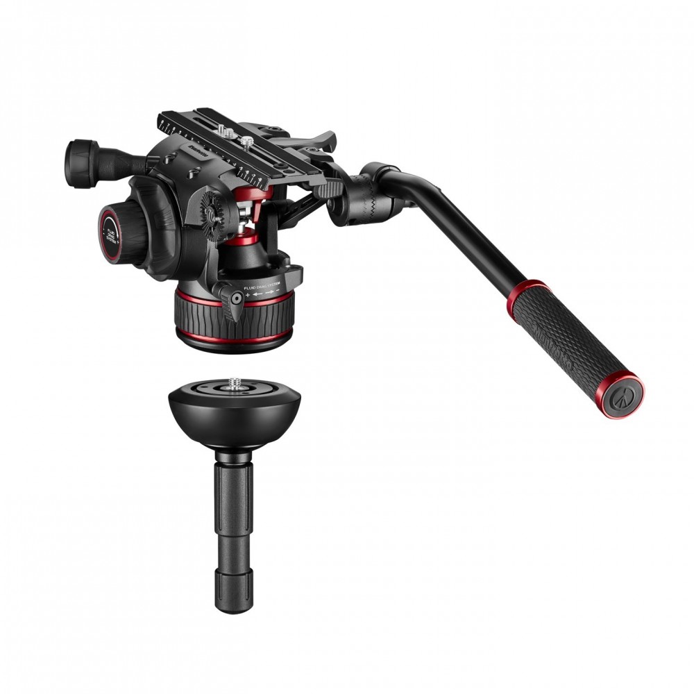 Twin Carbon set with 612 head - lower spread Manfrotto - 
Fluid video head with continuous counterbalance system (4-12Kg)
Variab