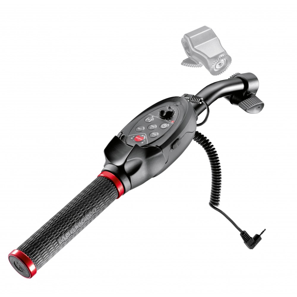 Pan-bar Remote Control, for cameras with LANC Manfrotto - 
Handy remote control for use with Sony and Canon cameras
Connects to 