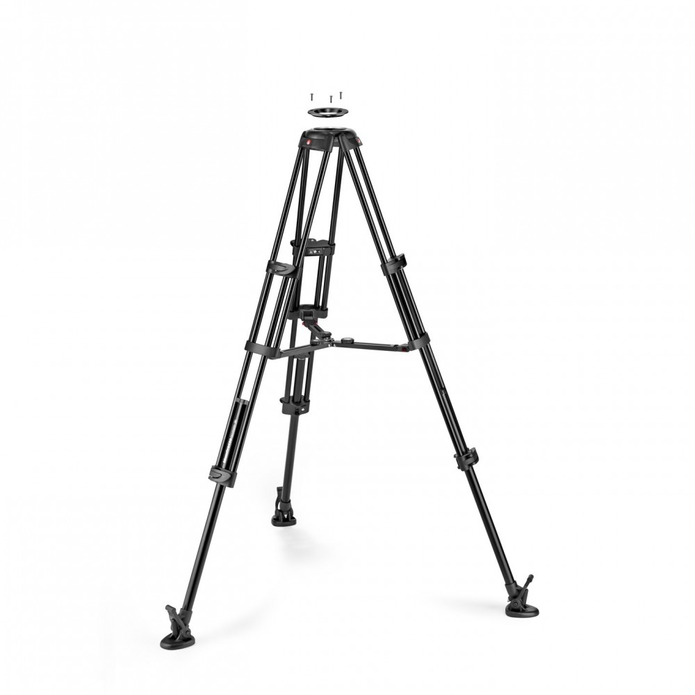 Pro Video Alu Twin Tripod, Wed. Manfrotto - 
Aluminium twin leg tripod with 2 risers
Adjustable middle spreader for extra stabil