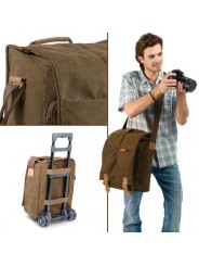 Africa Series Slim Satchel (Brown) National Geographic - 
Fits D-SLR Camera Kit
Fits Camcorder Kit
Holds a Laptop with a Screen 