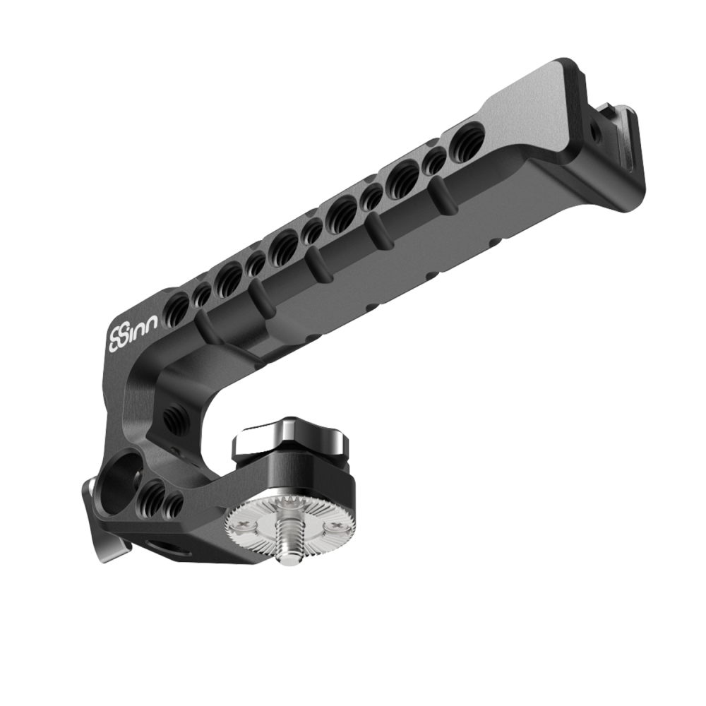 Top Handle Scorpio 8Sinn - Key features:

360-degree rotation
M6 mounting screw
4 cold shoes
1/4" and 3/8" mounting points
15mm 