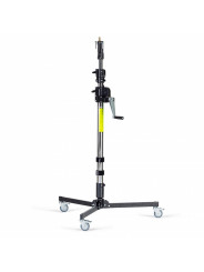 Low Base 3-Section Wind Up Stand Manfrotto - Geared centerpost steel stand
Provided with one levelling leg for stability on unev