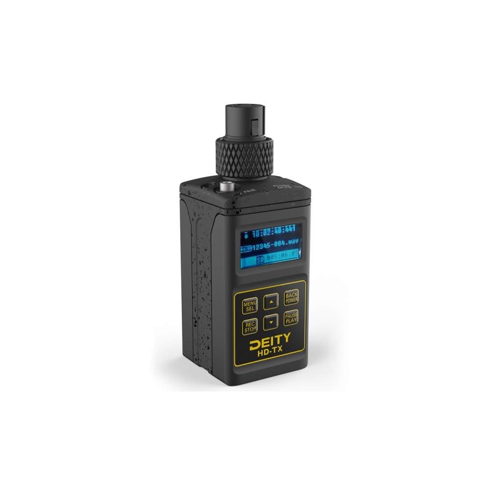 Deity Connect HD-TX Deity Microphones - 
Transmit and record simultaneously
Guard Rail Analog Limiter
1.3″ OLED display
Record 2