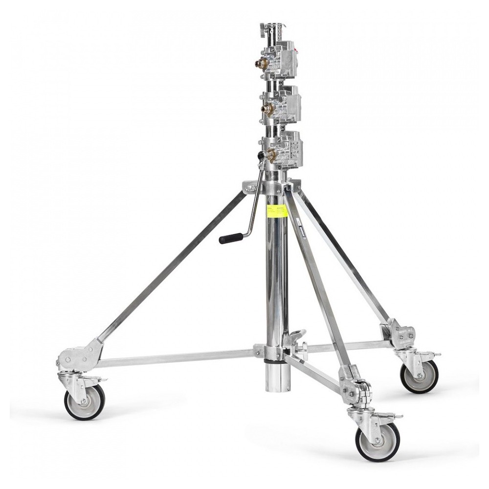 Strato Safe Crank-Up Stand Hard Wheels, Braked Avenger - 
TÜV and CE certified junior heavy duty chrome steel stand
3 independen
