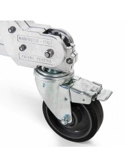 Strato Safe Kurbelständer 2R Harte Räder, gebremst Avenger - TÜV- und CE-zertifizierter Junior Heavy Duty Chromstahlständer 3 un