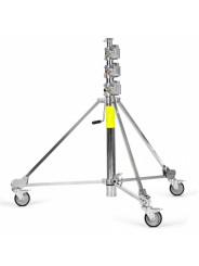 Strato Safe Crank-Up Stand 2R Hard Wheels, Braked Avenger - 
TÜV and CE certified junior heavy duty chrome steel stand
3 indepen