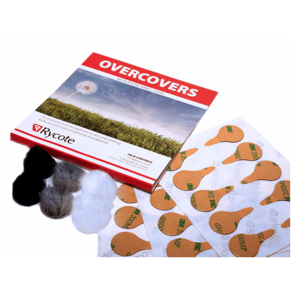 Overcovers, Mix Colours - 25 packs Rycote - 
Excellent wind noise protection for Lavalier microphones
Specifically designed for 