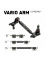Vario Arm Standard Slidekamera - 
Ermöglicht die Montage verschiedener Arten von Foto-/Videozubehör
Großer