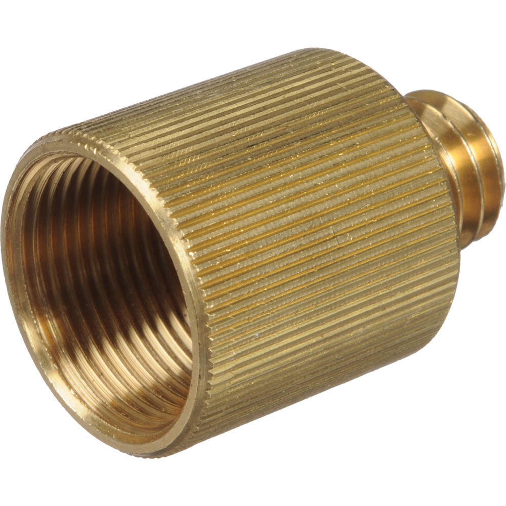 Rycote Brass 3/8" M to 5/8" F screw adaptor Rycote - Beschreibung: Adapter von 5/8" Buchse auf 3/8" Stecker Außengewinde: 3/8" 1