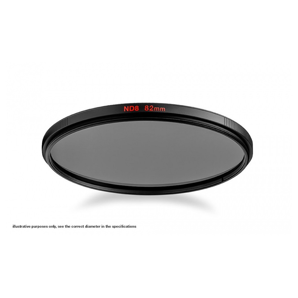 Neutral Density 8 Filter with 72mm diameter Manfrotto - 
This filter reduces light entering the camera lens by 3 stops
Compatibl