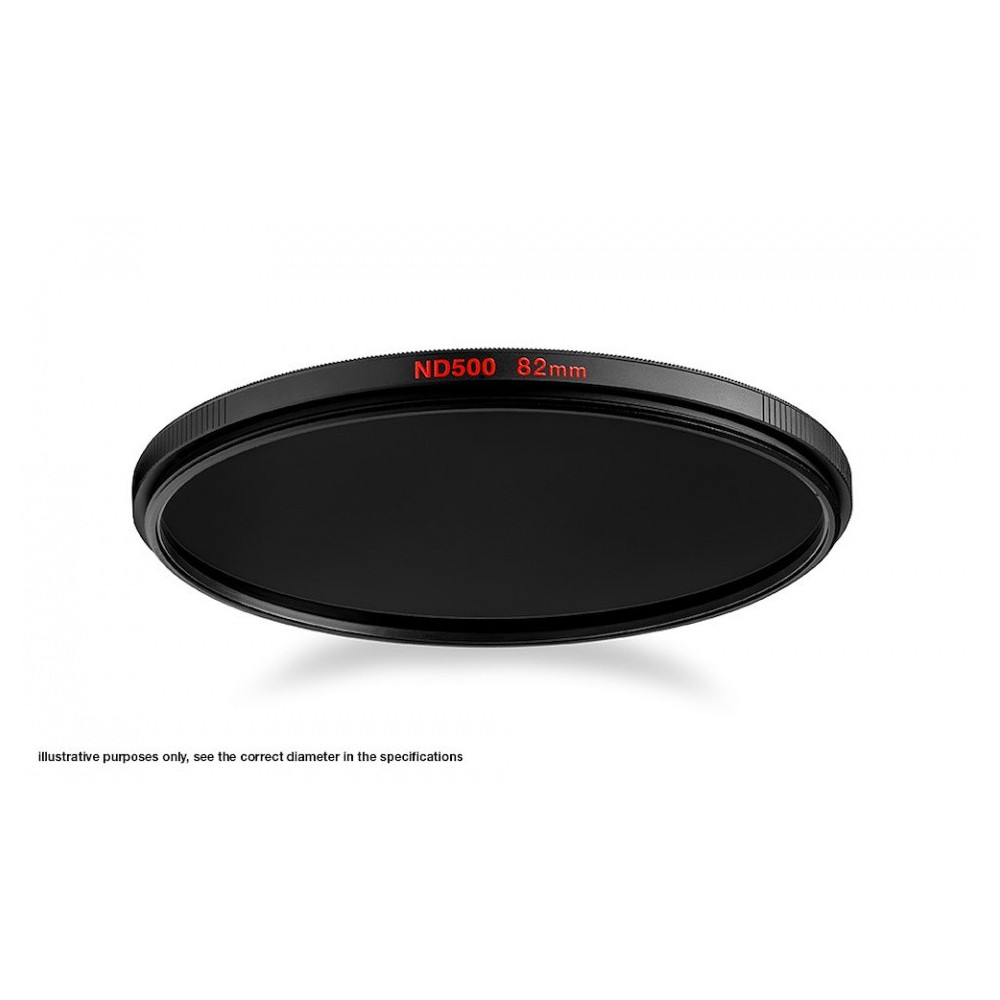 Neutral Density 500 Filter with 72mm diameter Manfrotto - 
This filter reduces light entering the camera lens by 9 stops
Compati