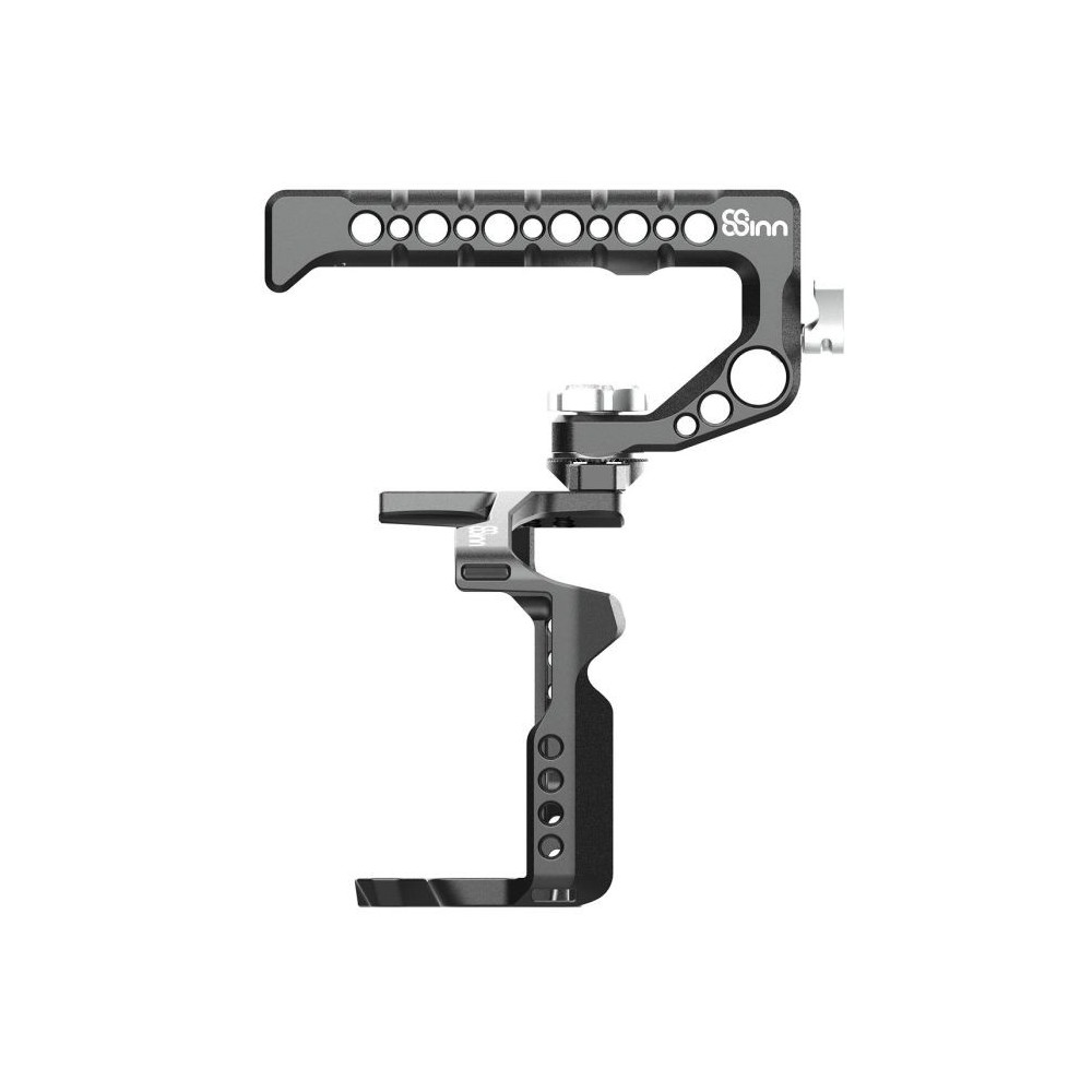 Panasonic GH6 Cage 8Sinn - - 1/4" mounting points- Arri locating point (3/8" mounting point on top)- M4 threads (top front, bott