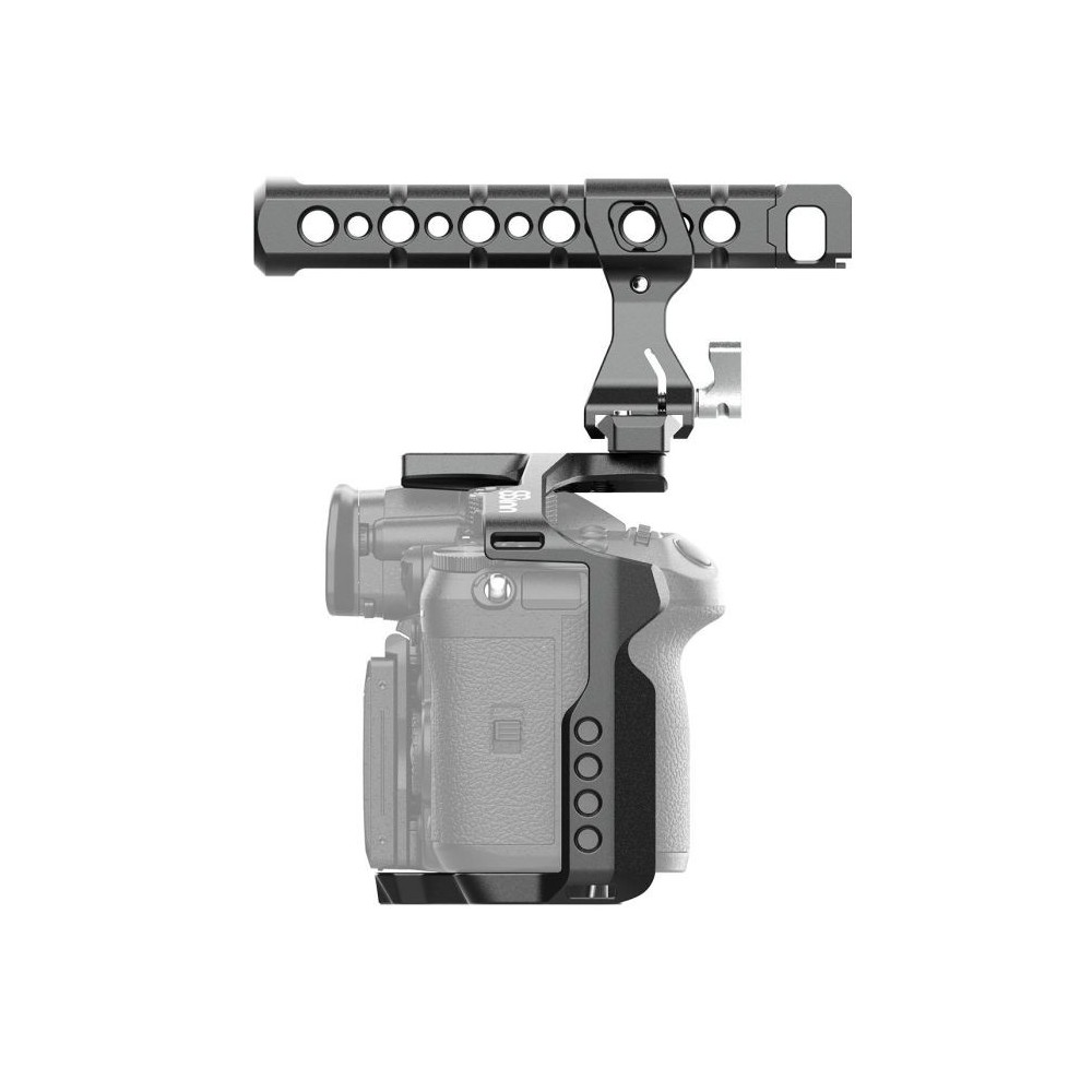 Panasonic GH6 Cage 8Sinn - - 1/4" mounting points- Arri locating point (3/8" mounting point on top)- M4 threads (top front, bott