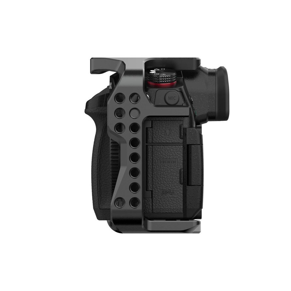 Panasonic GH5 / GH5M2 /GH5s Cage V2 8Sinn - - 1/4" Befestigungspunkte- Eine Befestigungsschraube (unten)- Kalte Schuhhalterung-