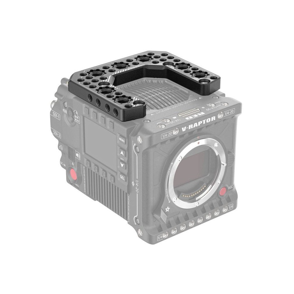 Top Plate for RED V-Raptor 8Sinn - - 4 points of plate-to-camera attachment- 1/4" mounting points- 3/8" mounting points + Arri l
