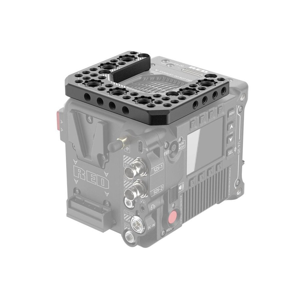 Top Plate für RED V-Raptor 8Sinn - - 4 Befestigungspunkte zwischen Platte und Kamera- 1/4" Befestigungspunkte- 3/8"