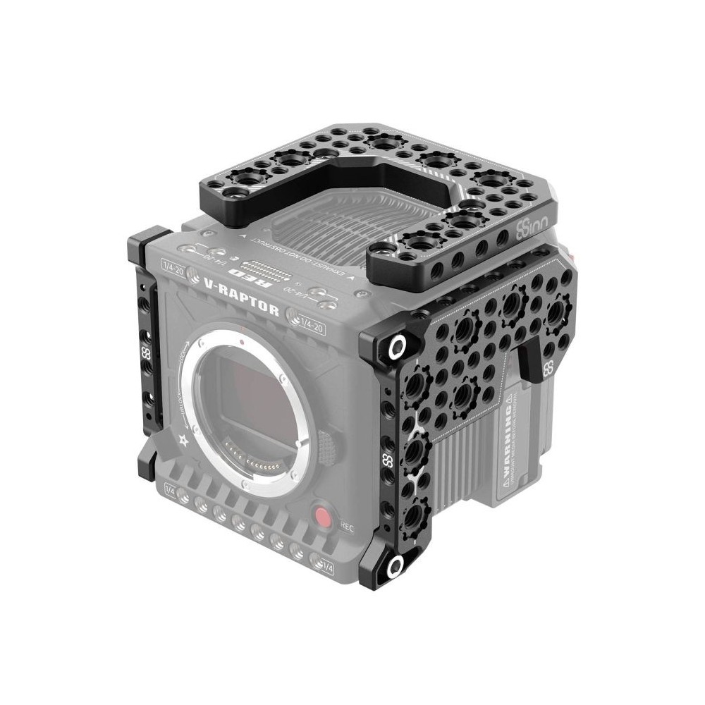 Top Plate + Right & Left Side Plate für RED V-Raptor 8Sinn - - dreiteiliges Set- 1/4" Befestigungspunkte- Arri Fixierungspunkte