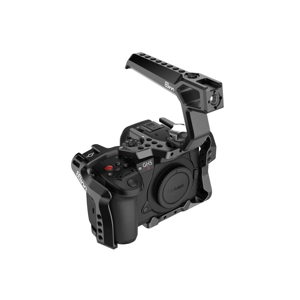 Panasonic GH5 / GH5M2 /GH5s Cage V2 8Sinn - - 1/4" mounting points- One mounting screw (bottom)- Cold shoe mount- Strap holder- 