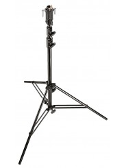 Black chrome plated 3-Section steel stand Manfrotto - 
Heavy-duty photo stand for location or studio shoots
Double braced leg ba