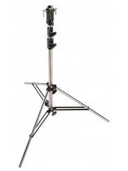 Stahlstativ Senior Manfrotto - 
Professionelles, hochbelastbares Stativ für Außen-/Innendrehs
Doppelt verstrebte Beinbasis für