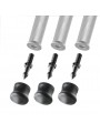 Short Spike And Rubber Foot - 38mm (Set of 3) Gitzo - 
Tripod accessory set of 3 short spike and rubber cap feet
38mm foot diame