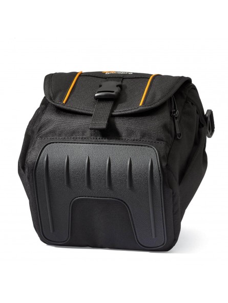 Adventura SH 140 II Lowepro - 
Fits compact DSLR with kit lens and extra lens or flash
Adjustable divider system in main compart