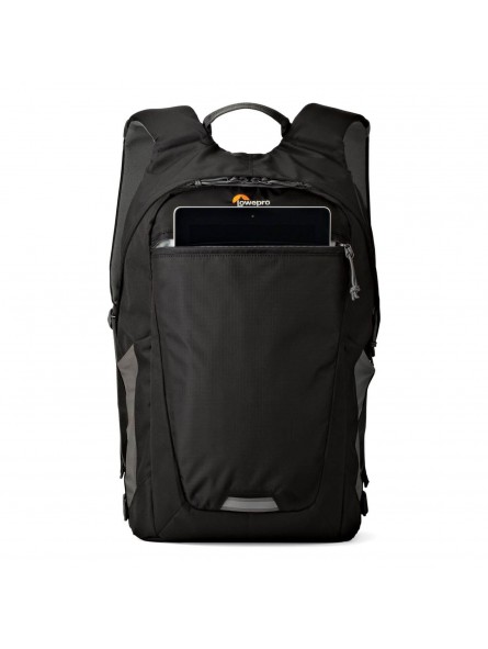Photo Hatchback BP 250 AW II Black Lowepro - 
Fits DSLR with attached lens such as 18-105mm, 2 extra lenses
Remove the camera co