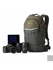 Flipside Trek BP 350 AW Grey Lowepro - 
Carries a DSLR camera kit with extra lenses and a 10'' tablet
Flipside body-side access 