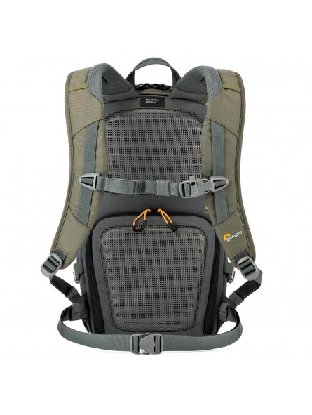 Flipside Trek BP 250 AW Lowepro - 
Carries a compact DSLR or mirrorless camera kit plus a tablet
Flipside body-side access with 
