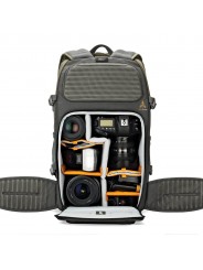 Flipside Trek BP 450 AW Grey Lowepro - 
Fits DSLR (with grip) &amp; attached 70-200mm lens plus extra lenses
Flipside body-side 