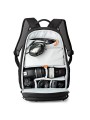 Tahoe BP 150 Mica/Pixel Camo Lowepro - 
Fits DSLR with kit lens (such as 18-135mm) extra lens, flash
Main compartment has UltraF