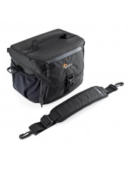 Nova 180 AW II Black Lowepro - 
Fits Pro-depth DSLR &amp; attached 24-105mm lens, 3-4 extra lenses
All Weather AW Cover™, water 