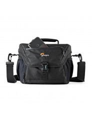 Nova 180 AW II Black Lowepro - 
Fits Pro-depth DSLR &amp; attached 24-105mm lens, 3-4 extra lenses
All Weather AW Cover™, water 