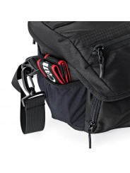 Nova 180 AW II Black Lowepro - 
Fits Pro-depth DSLR &amp; attached 24-105mm lens, 3-4 extra lenses
All Weather AW Cover™, water 