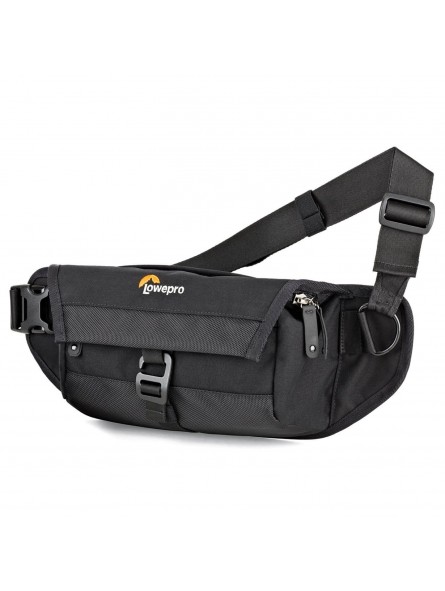 m-Trekker HP 120, Black Lowepro - 
Comfortably wear cross-body or as waist pack
Front zip pockets holds lens caps and small item