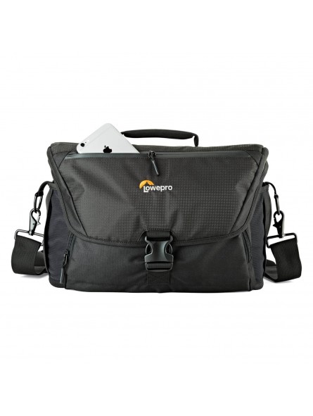 Nova 200 AW II, Black Lowepro - 
Fits 1-2 Pro DSLR with attached 24-105mm and 3-5 extra lenses
All Weather AW Cover™, water resi