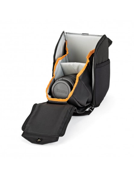 ProTactic Lens Exchange 100 AW Lowepro - 
Temporarily holds 2 lenses during exchange
Easy-grip main handle for smooth, single-ha