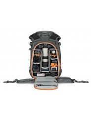 Lowepro Plecak Whistler BP 350 AW II Grey Lowepro - Der Zugang von oben und der Gehäuseseite passt zu Standard DSLR &amp; Pro Mi