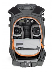 Lowepro Plecak Whistler BP 350 AW II Grey Lowepro - Der Zugang von oben und der Gehäuseseite passt zu Standard DSLR &amp; Pro Mi