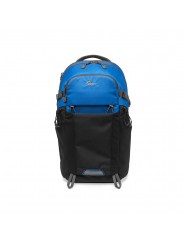 Photo Active BP 200 AW Blue/Black Lowepro - Das QuickShelf™-Trennsystem lässt sich zu einem 3-stöckigen Regal öffnen oder flach 