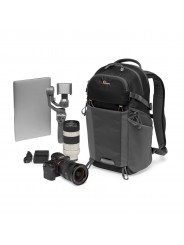 Photo Active BP 200 AW - Black/Dark Grey Lowepro - 
QuickShelf™ divider system opens into 3-tier shelf or folds flat
Dual side a