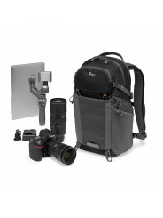 Photo Active BP 200 AW - Black/Dark Grey Lowepro - 
QuickShelf™ divider system opens into 3-tier shelf or folds flat
Dual side a