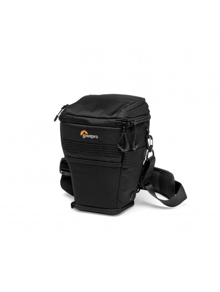 Lowepro Kabura ProTactic TLZ 70 AW II Lowepro - 
Expands to hold up to DSLR with 24-70mm f/2.8 and lens hood
Wear 4 ways: should